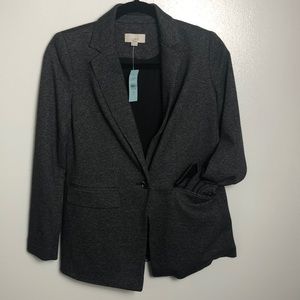 Loft Soft Black Grey Blazer Sz XS-S